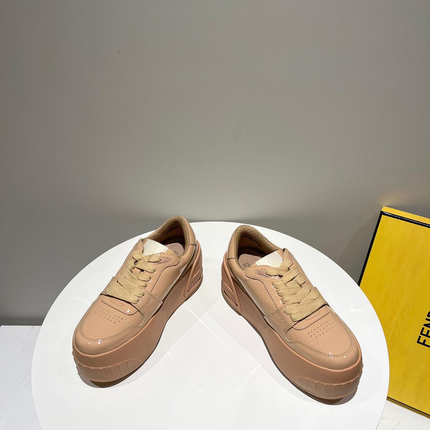 Fendi Fashion Show Beige Leather Low-Tops Sneaker  - DopestKickz