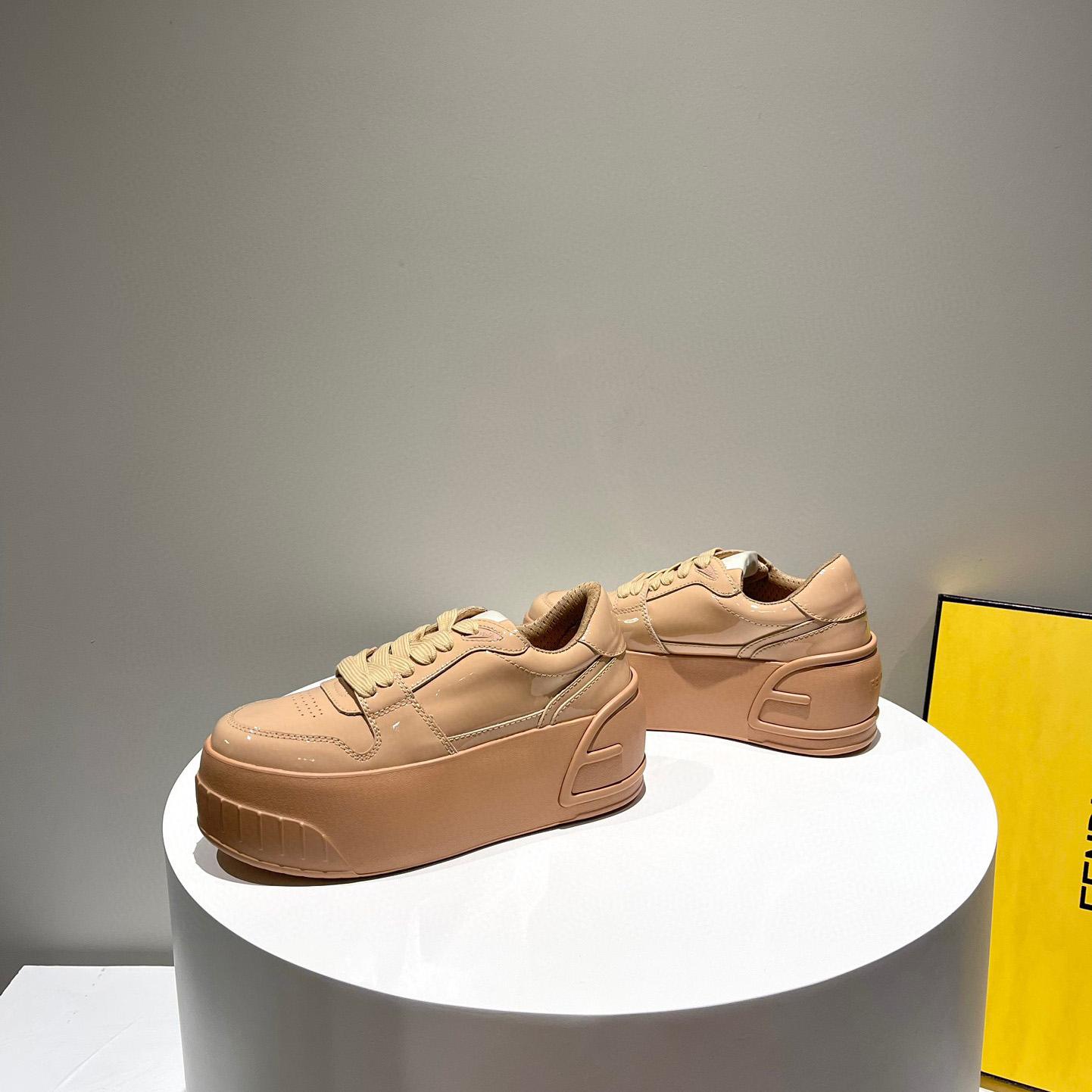 Fendi Fashion Show Beige Leather Low-Tops Sneaker  - DopestKickz