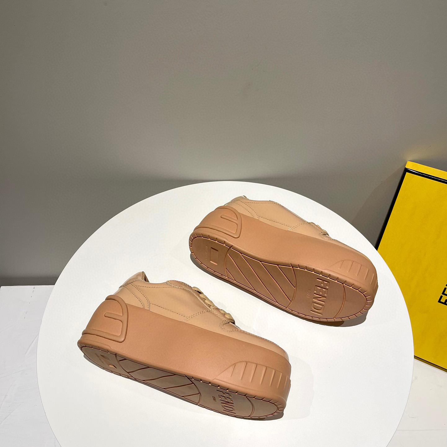 Fendi Fashion Show Beige Leather Low-Tops Sneaker  - DopestKickz