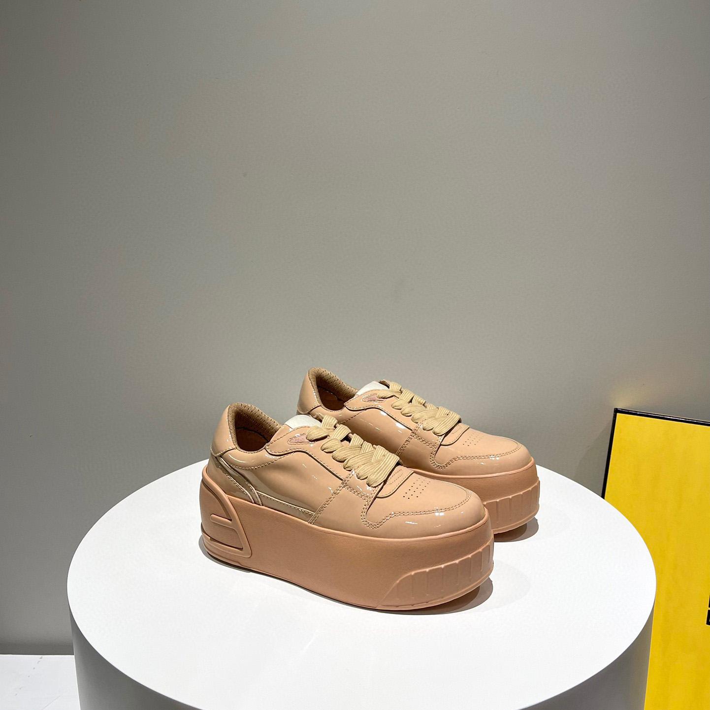 Fendi Fashion Show Beige Leather Low-Tops Sneaker  - DopestKickz