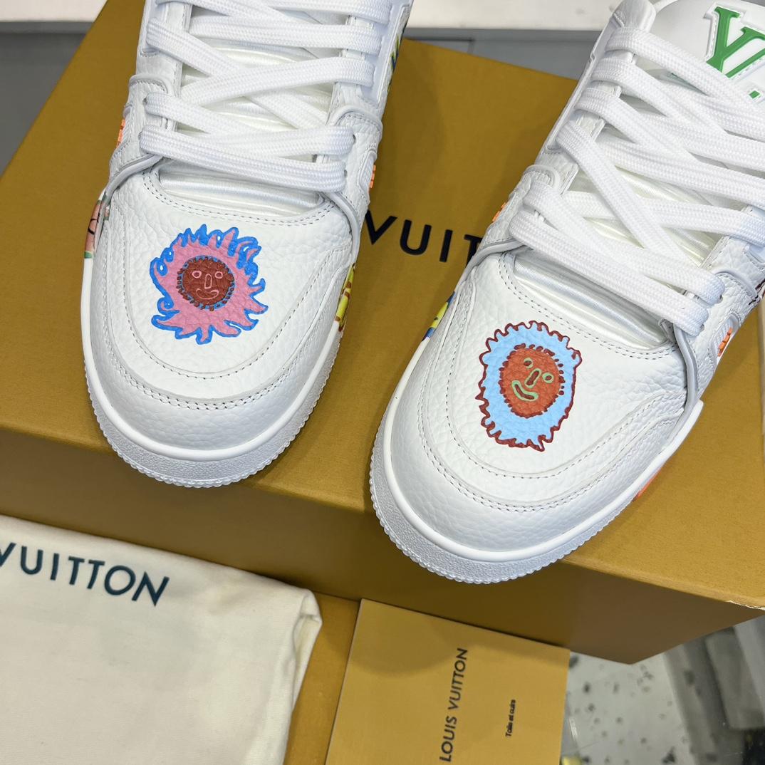 Louis Vuitton LV x YK LV Trainer Sneaker  (upon uk size)      1ABD3I - DopestKickz