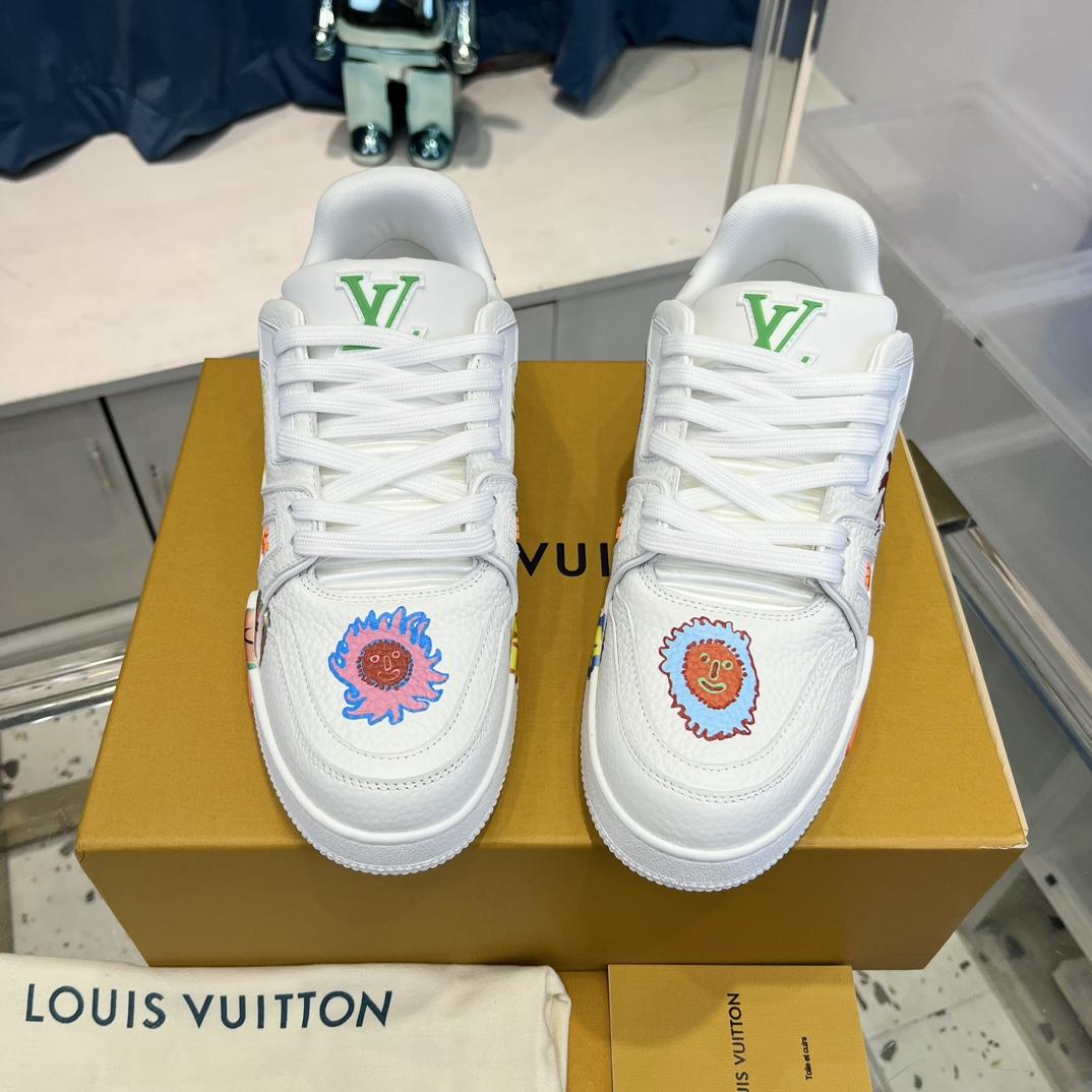 Louis Vuitton LV x YK LV Trainer Sneaker  (upon uk size)      1ABD3I - DopestKickz