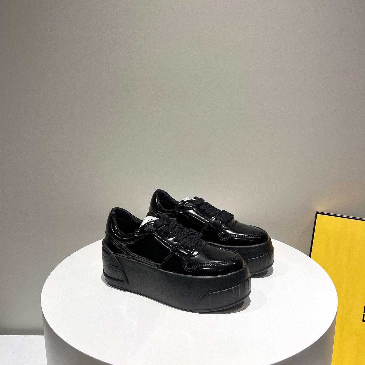 Fendi Fashion Show Black Leather Low-Tops Sneaker  - DopestKickz