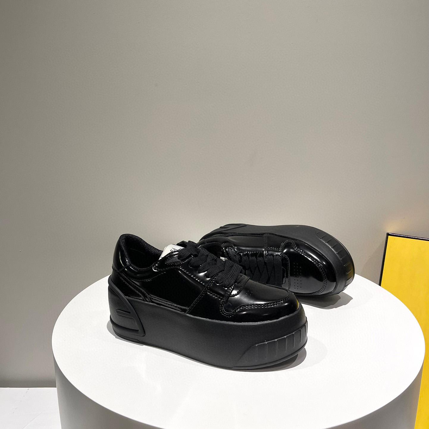 Fendi Fashion Show Black Leather Low-Tops Sneaker  - DopestKickz