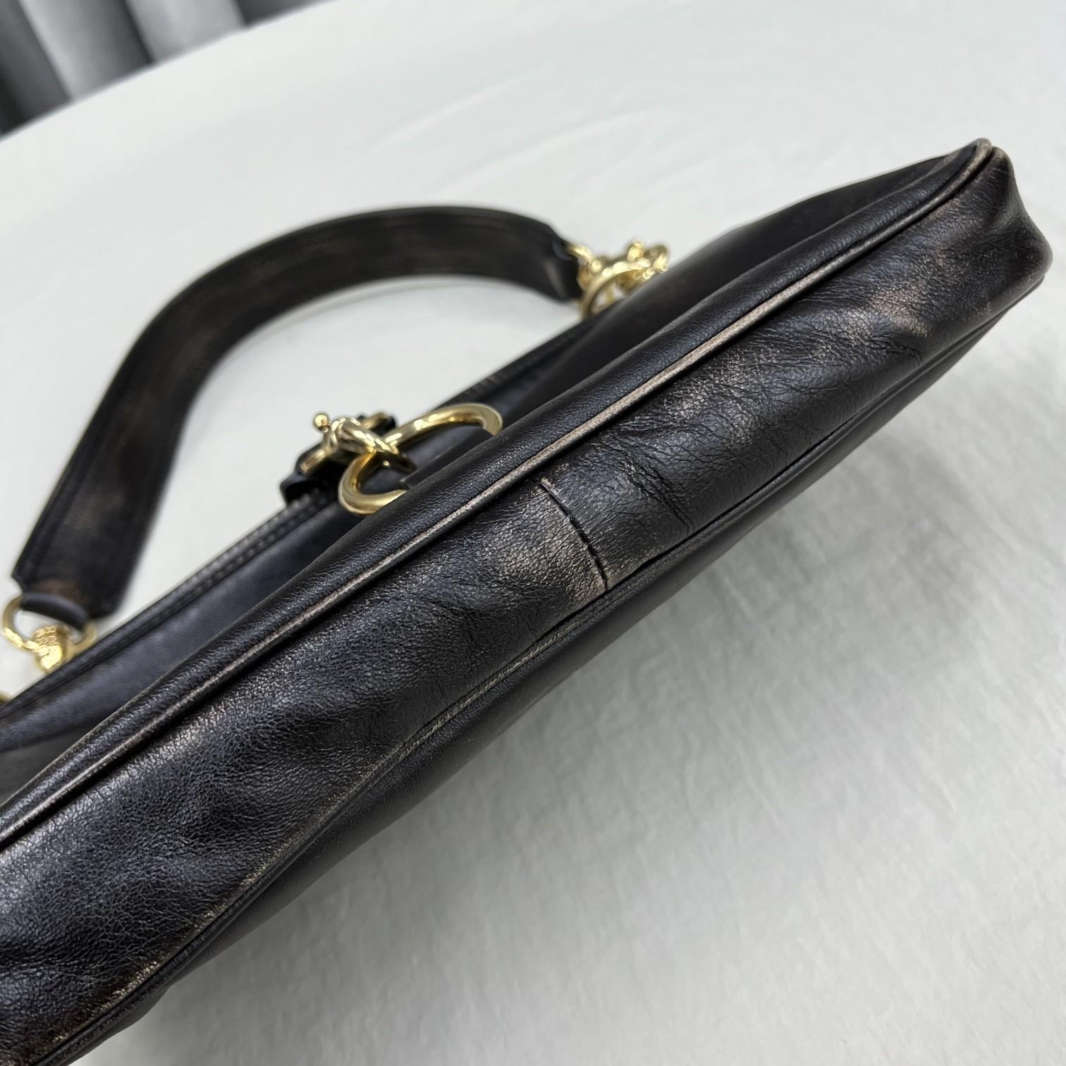Miu Miu Leather Shoulder Bag With Snap Hook - DopestKickz