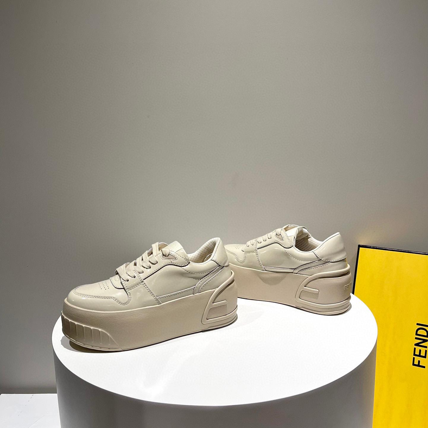 Fendi Fashion Show Beige Leather Low-Tops Sneaker  - DopestKickz