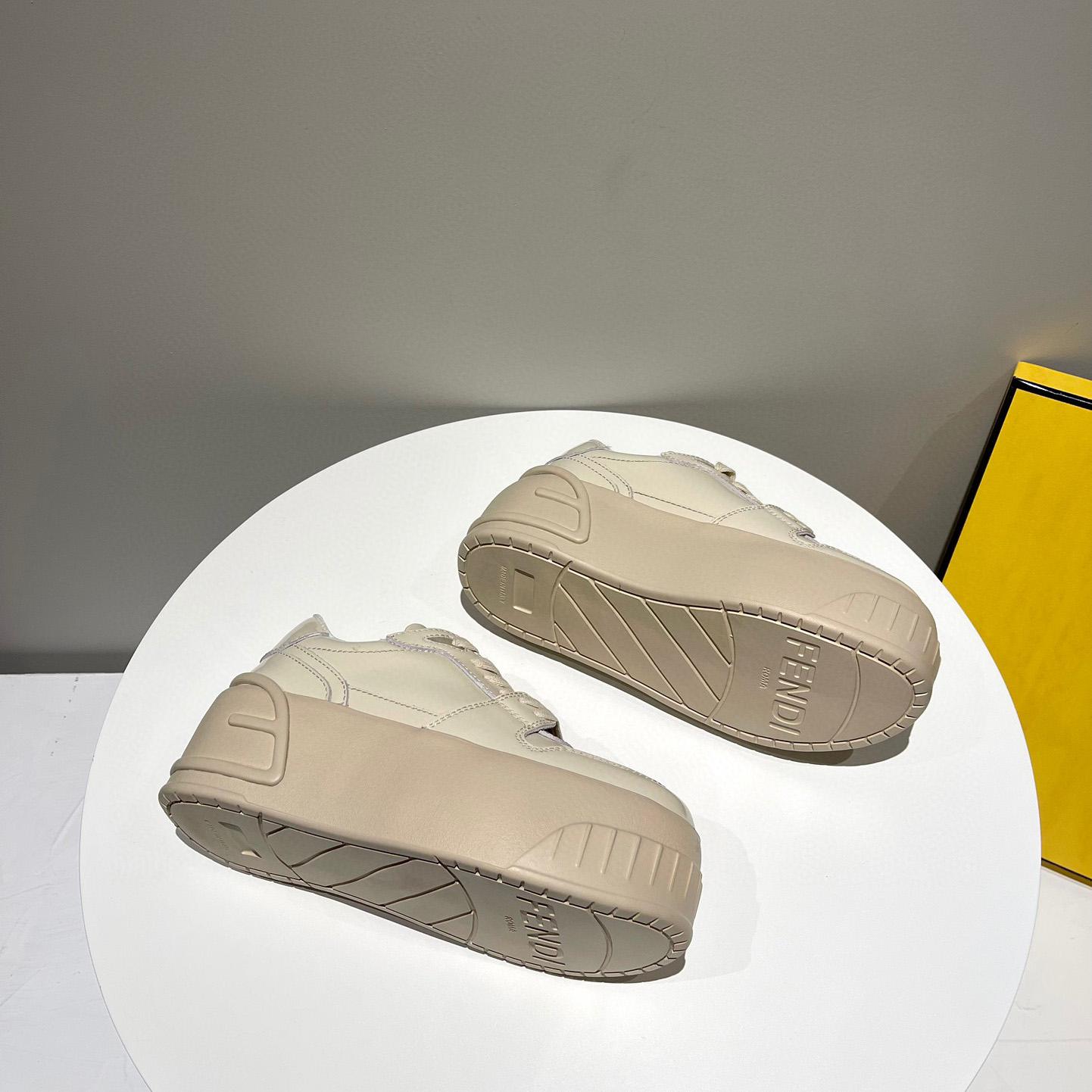 Fendi Fashion Show Beige Leather Low-Tops Sneaker  - DopestKickz