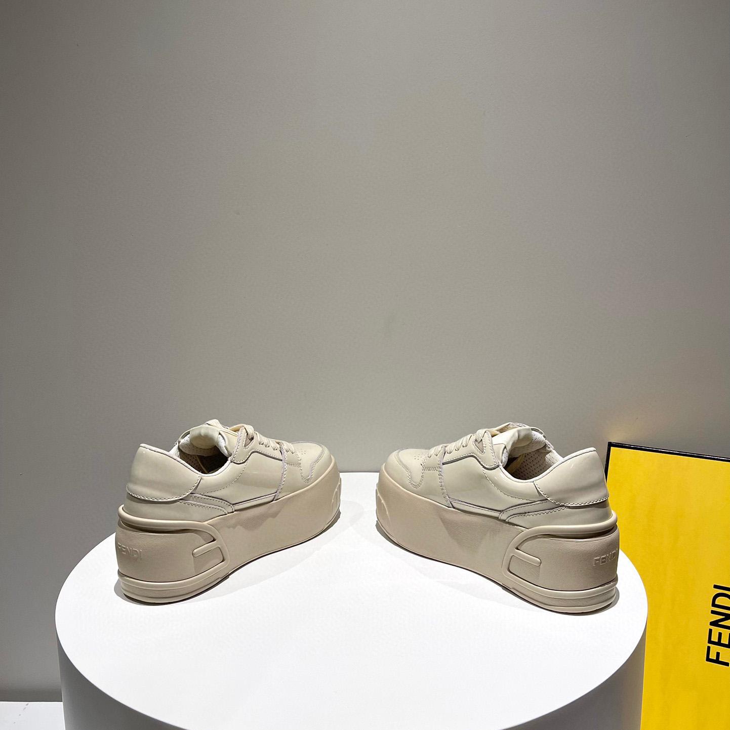 Fendi Fashion Show Beige Leather Low-Tops Sneaker  - DopestKickz