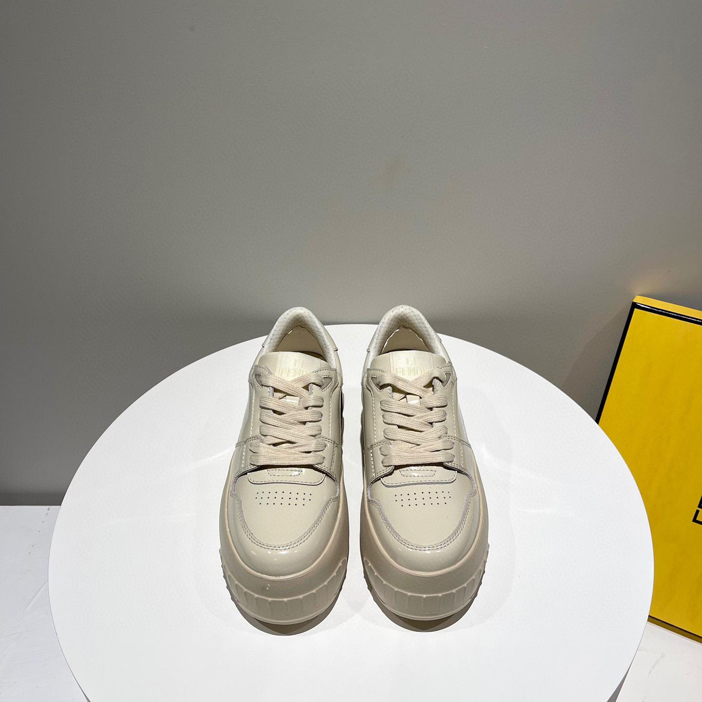 Fendi Fashion Show Beige Leather Low-Tops Sneaker  - DopestKickz