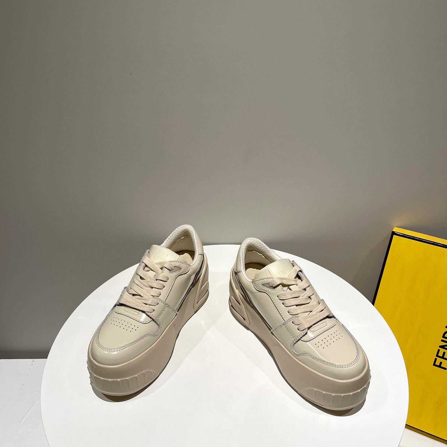 Fendi Fashion Show Beige Leather Low-Tops Sneaker  - DopestKickz