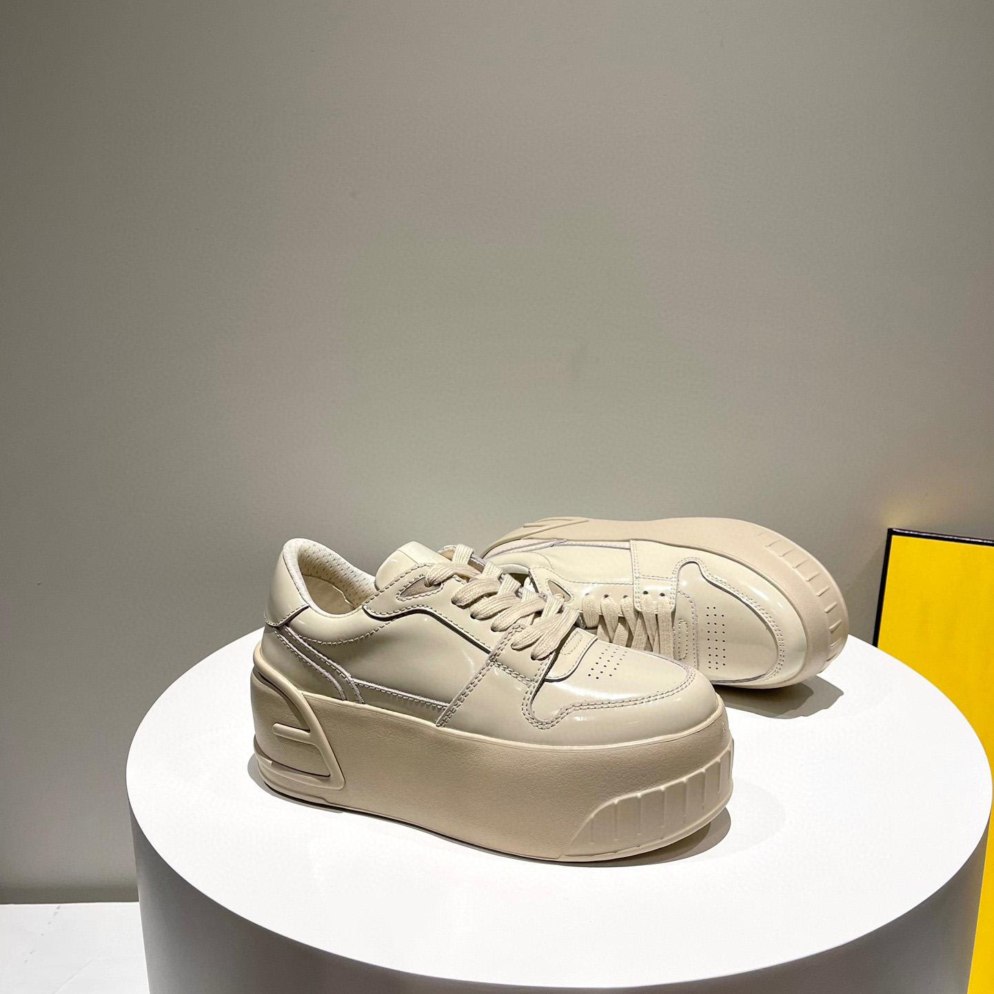 Fendi Fashion Show Beige Leather Low-Tops Sneaker  - DopestKickz