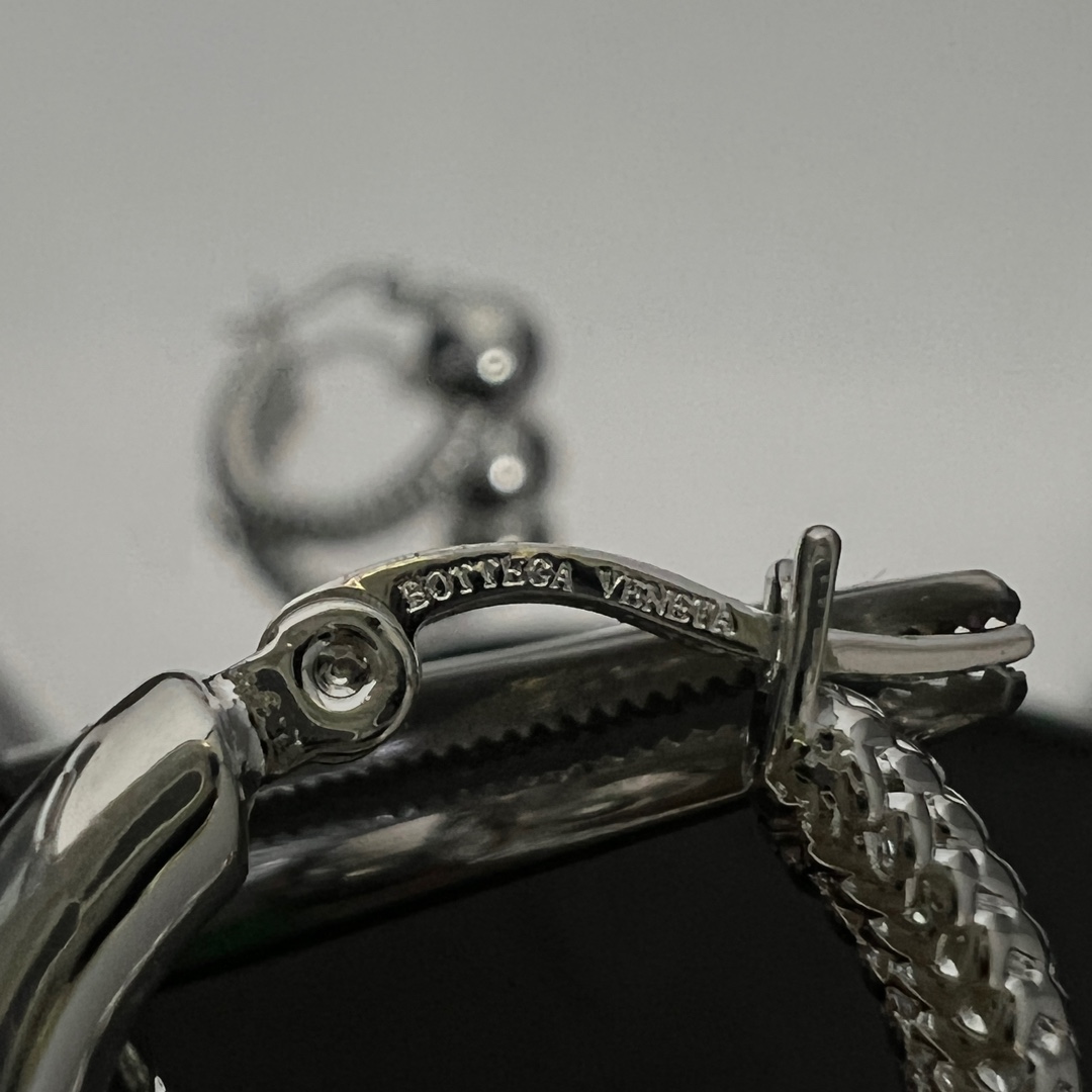 Bottega Veneta Intreccio Hoop Earrings - DopestKickz
