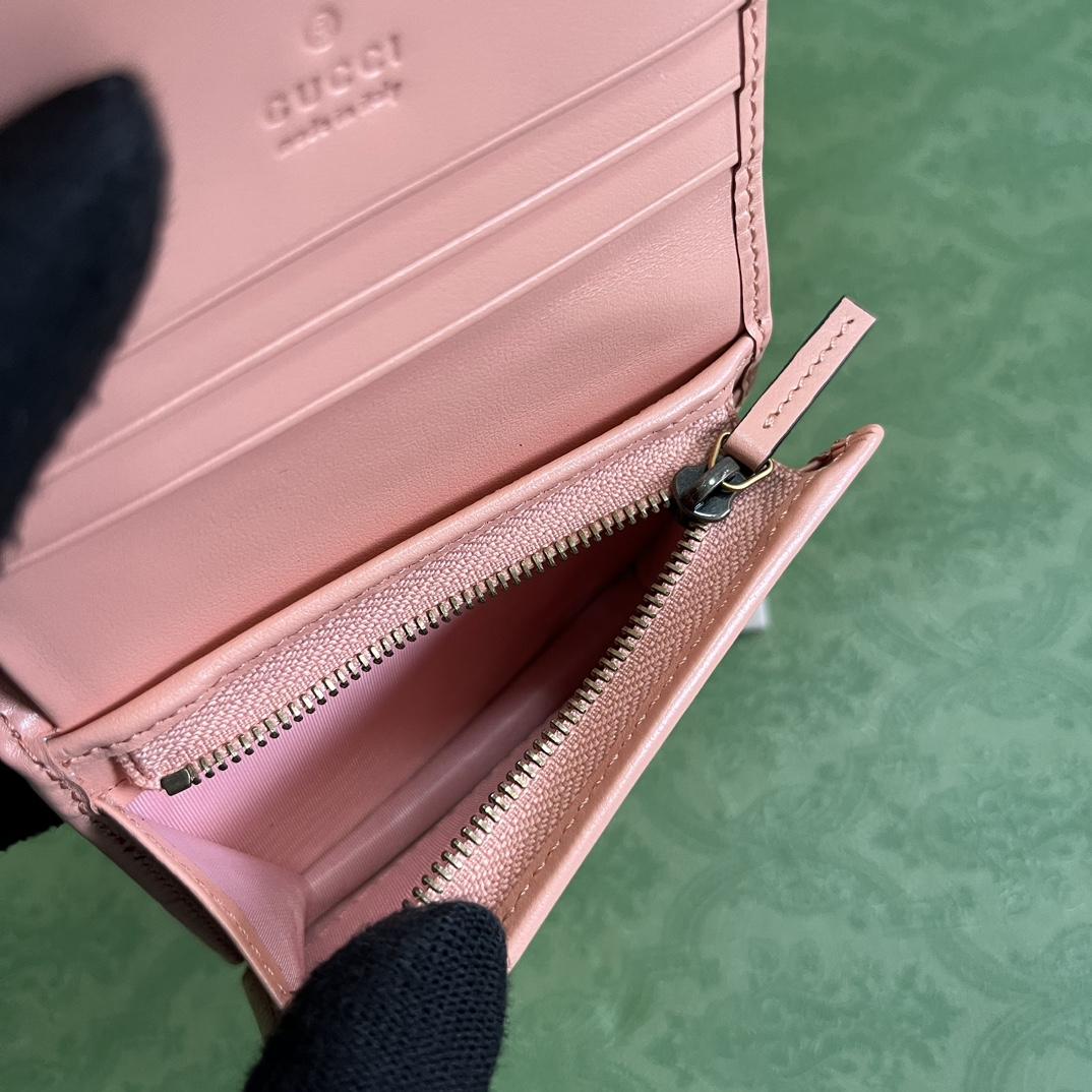 Gucci GG Marmont Matelassé Card Case Wallet - DopestKickz