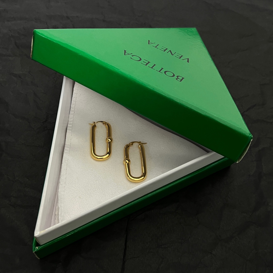 Bottega Veneta Chains Hoop Earrings - DopestKickz