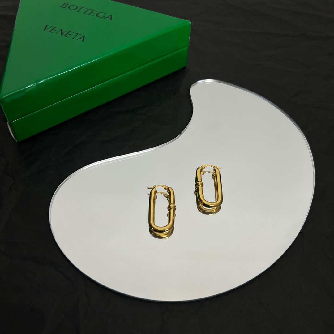 Bottega Veneta Chains Hoop Earrings - DopestKickz