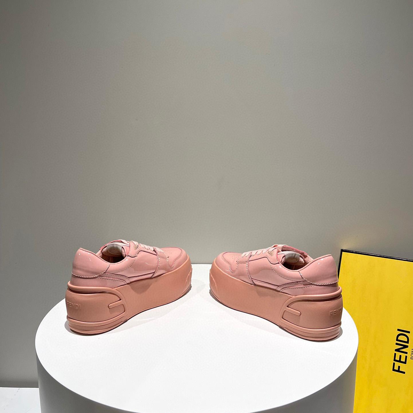 Fendi Fashion Show Pink Leather Low-Tops Sneaker  - DopestKickz