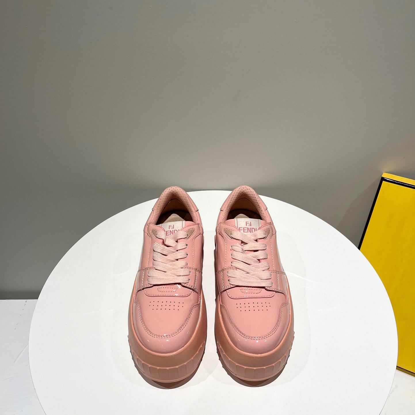 Fendi Fashion Show Pink Leather Low-Tops Sneaker  - DopestKickz