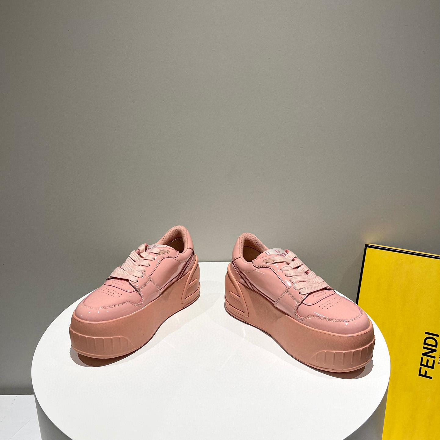 Fendi Fashion Show Pink Leather Low-Tops Sneaker  - DopestKickz