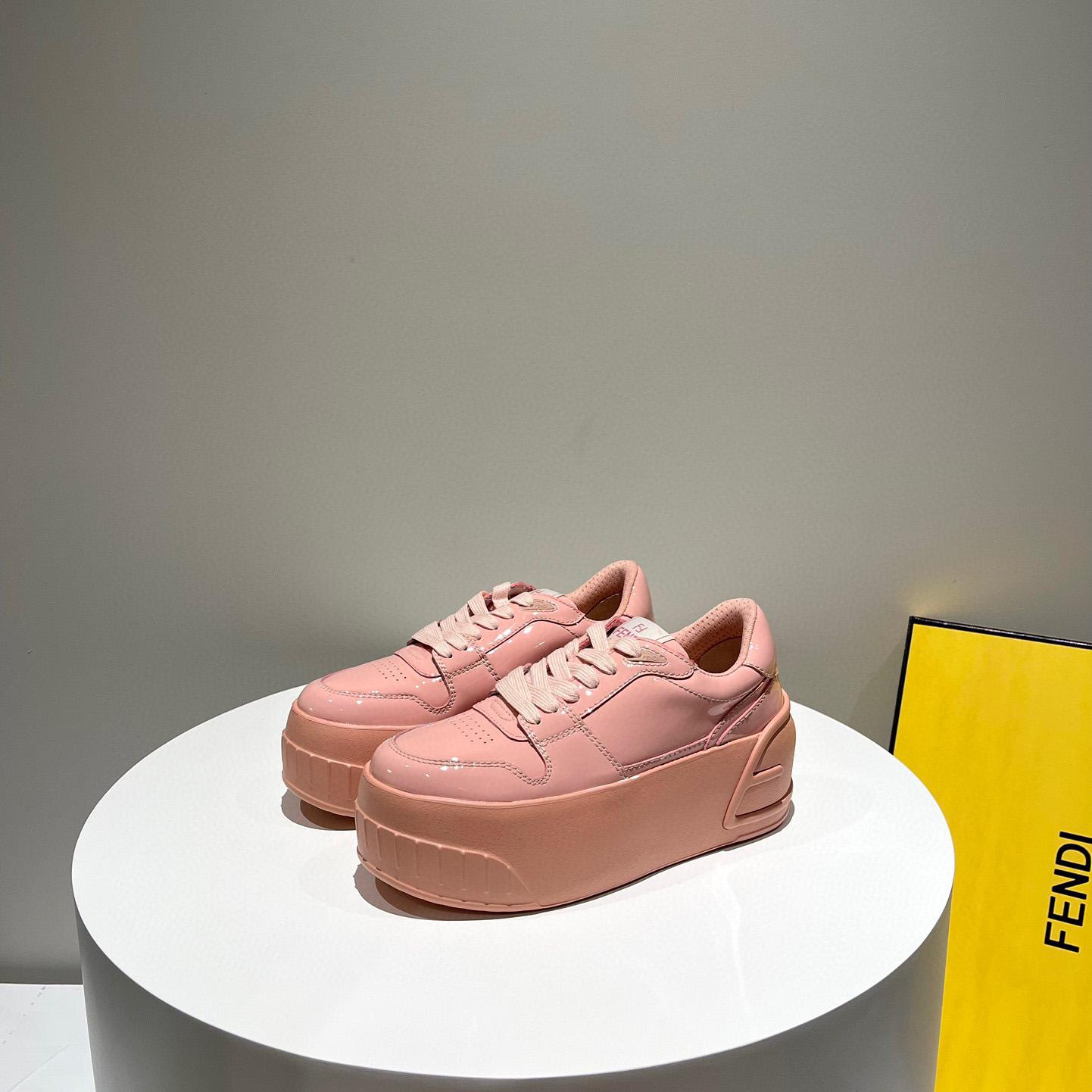 Fendi Fashion Show Pink Leather Low-Tops Sneaker  - DopestKickz