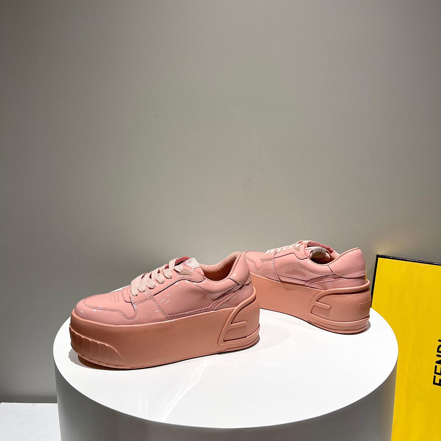 Fendi Fashion Show Pink Leather Low-Tops Sneaker  - DopestKickz