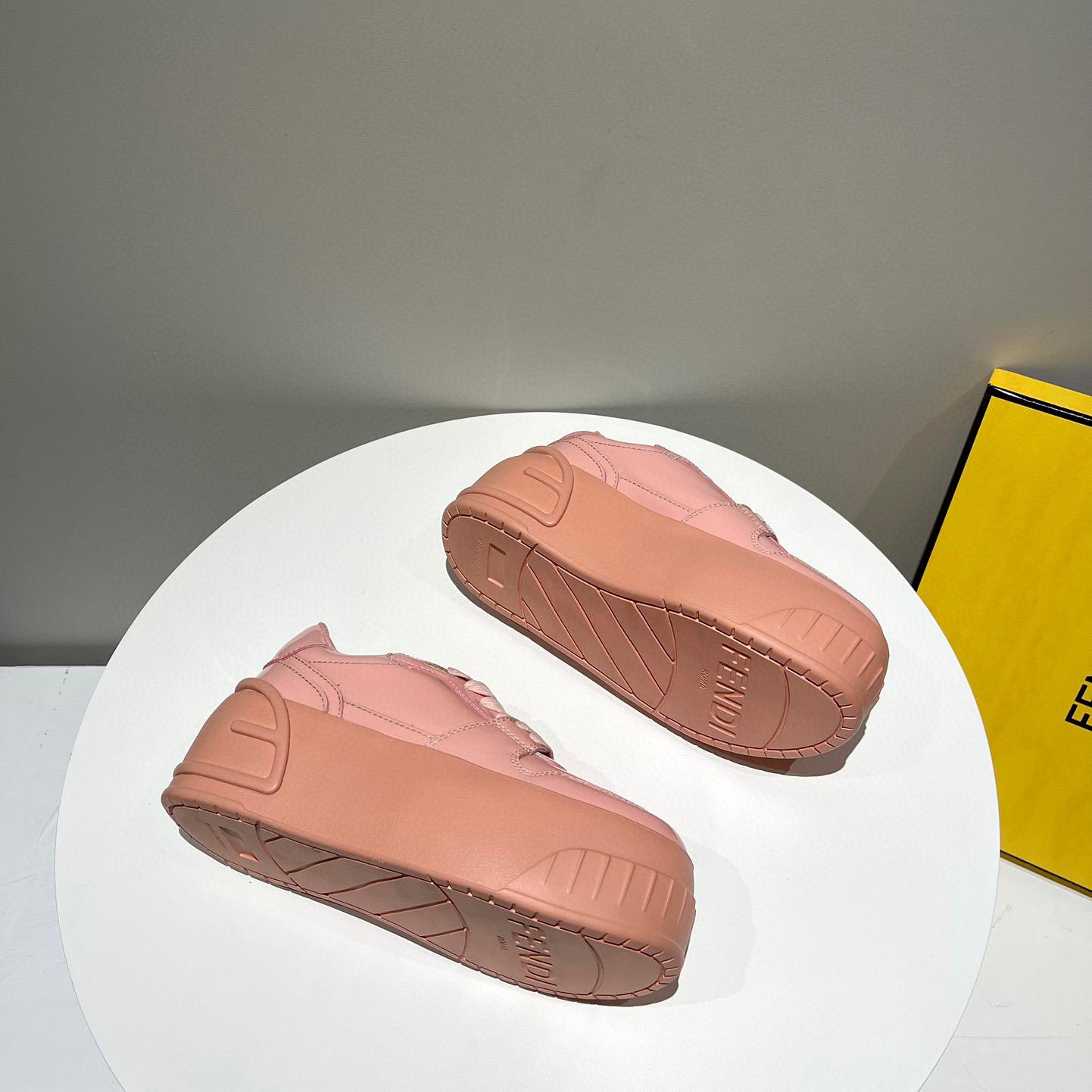 Fendi Fashion Show Pink Leather Low-Tops Sneaker  - DopestKickz