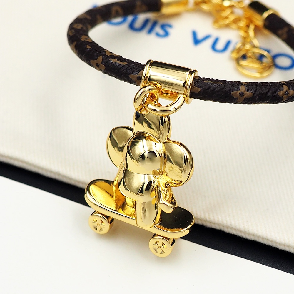 Louis Vuitton Vivienne Kick Flip Bracelet   M1051Z - DopestKickz