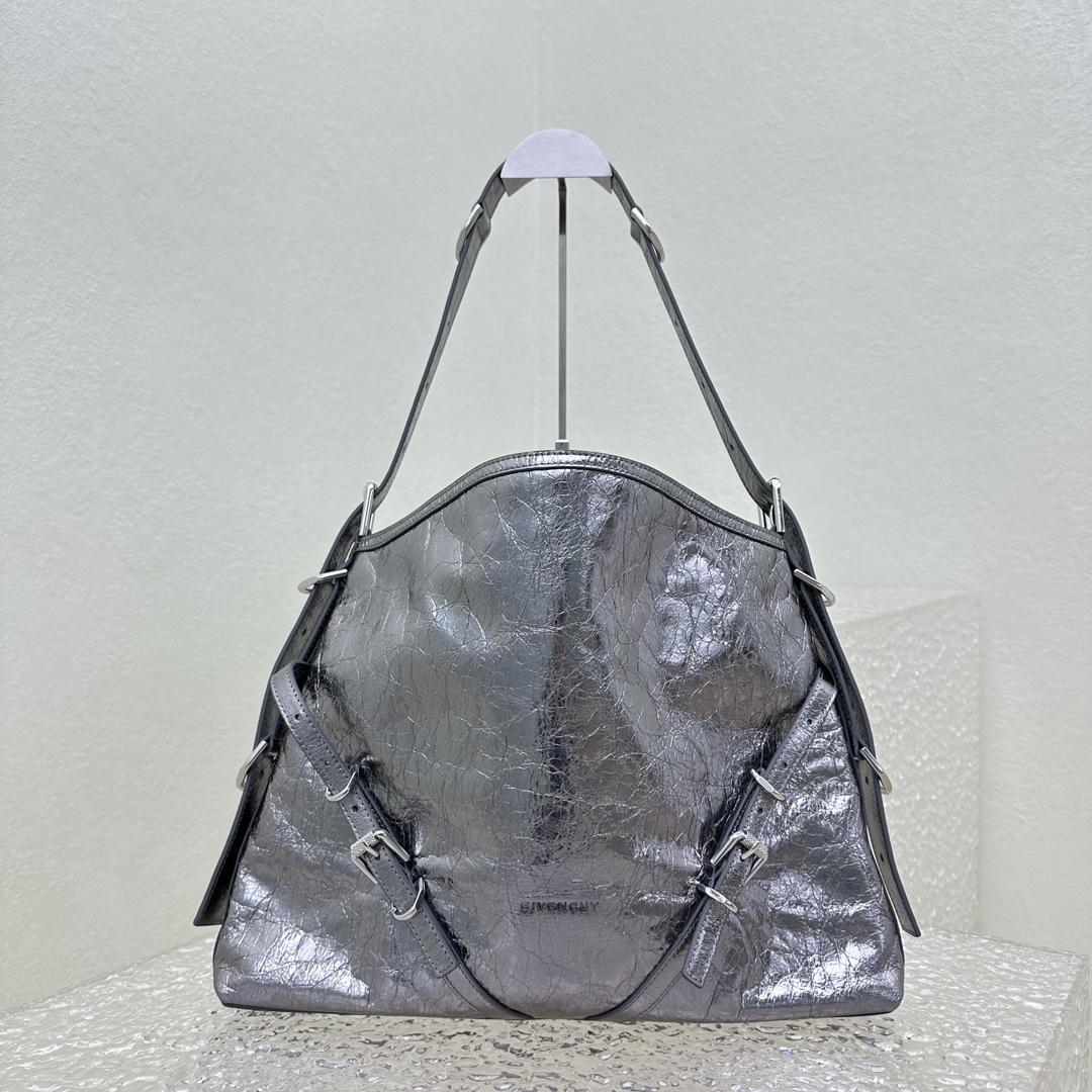 Givenchy Medium Voyou Bag In Laminated Leather(32-37-6.5cm) - DopestKickz