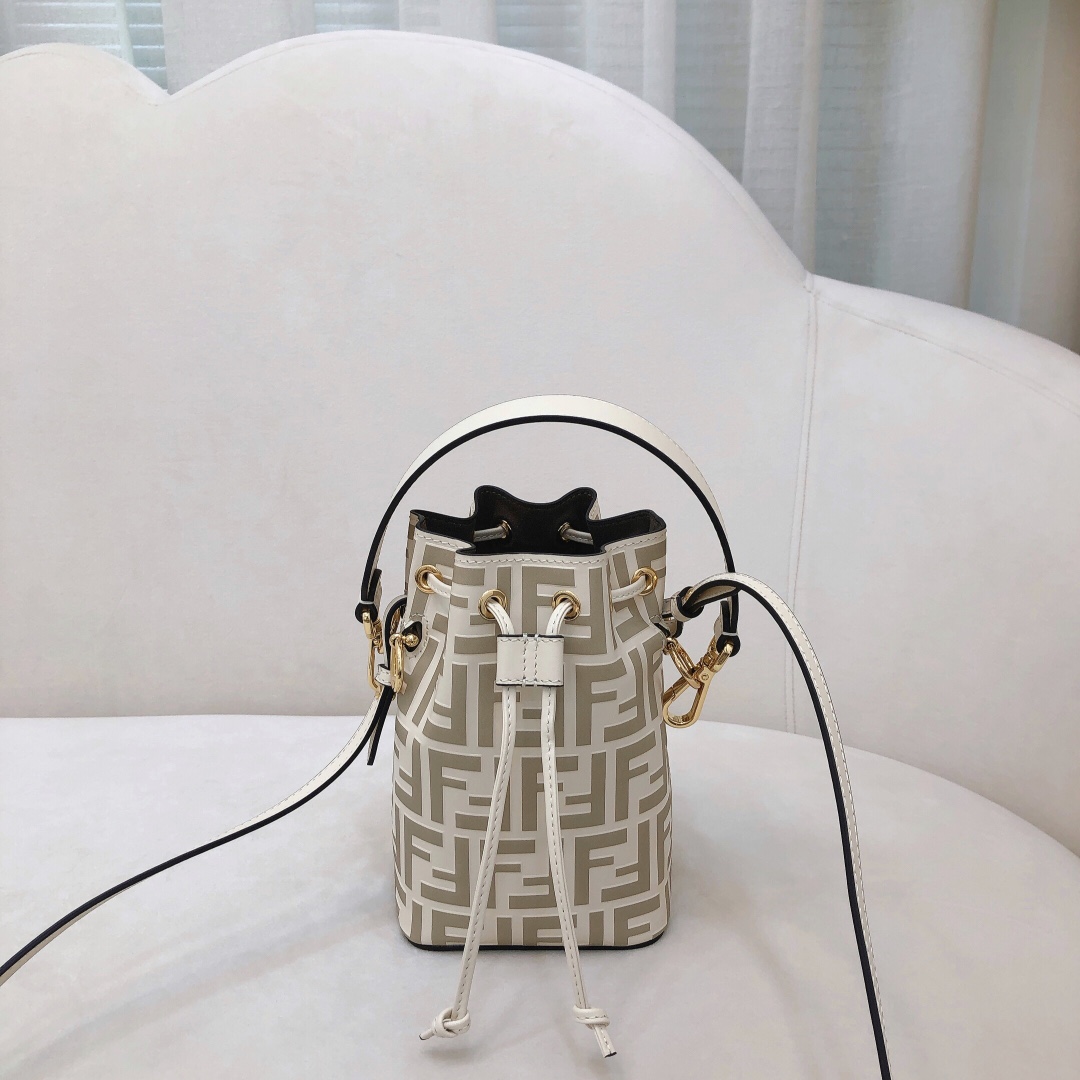 Fendi Mon Tresor Beige Leather Mini-Bag - DopestKickz