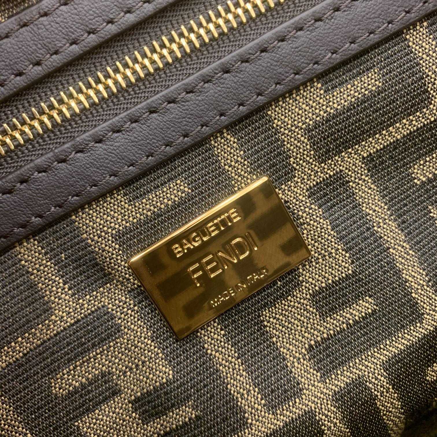 Fendi Baguette Jacquard FF Fabric Bag - DopestKickz