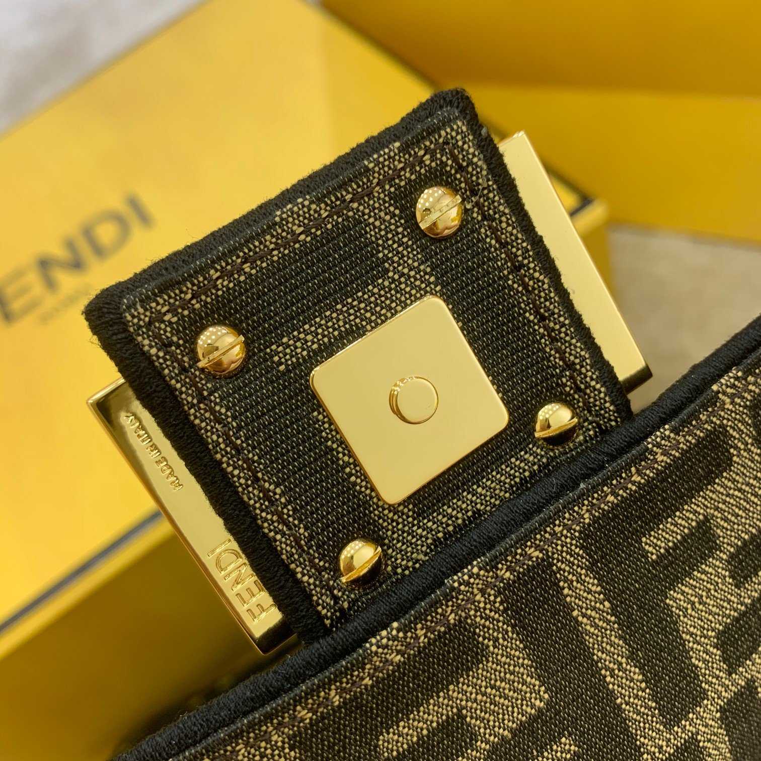Fendi Baguette Jacquard FF Fabric Bag - DopestKickz
