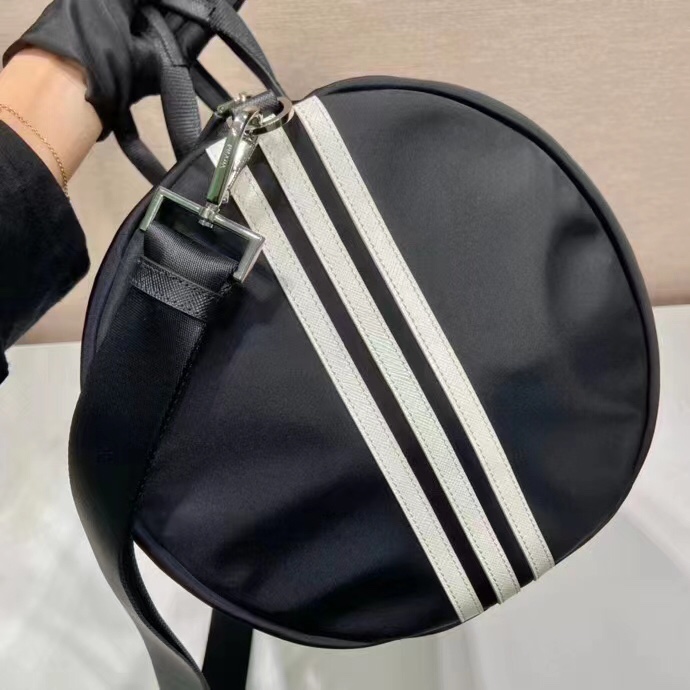 Prada  Nylon And Saffiano Leather Duffle Bag - DopestKickz