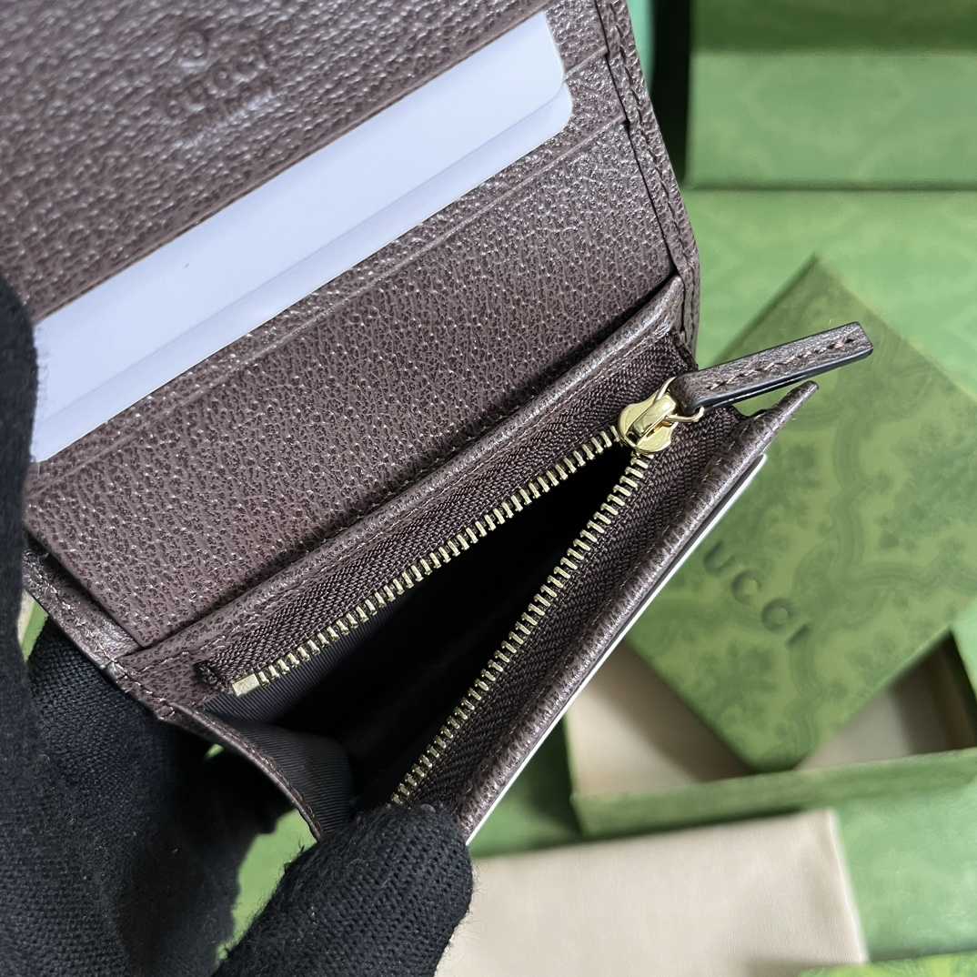 Gucci Card Case Wallet With Double G Strawberry - DopestKickz