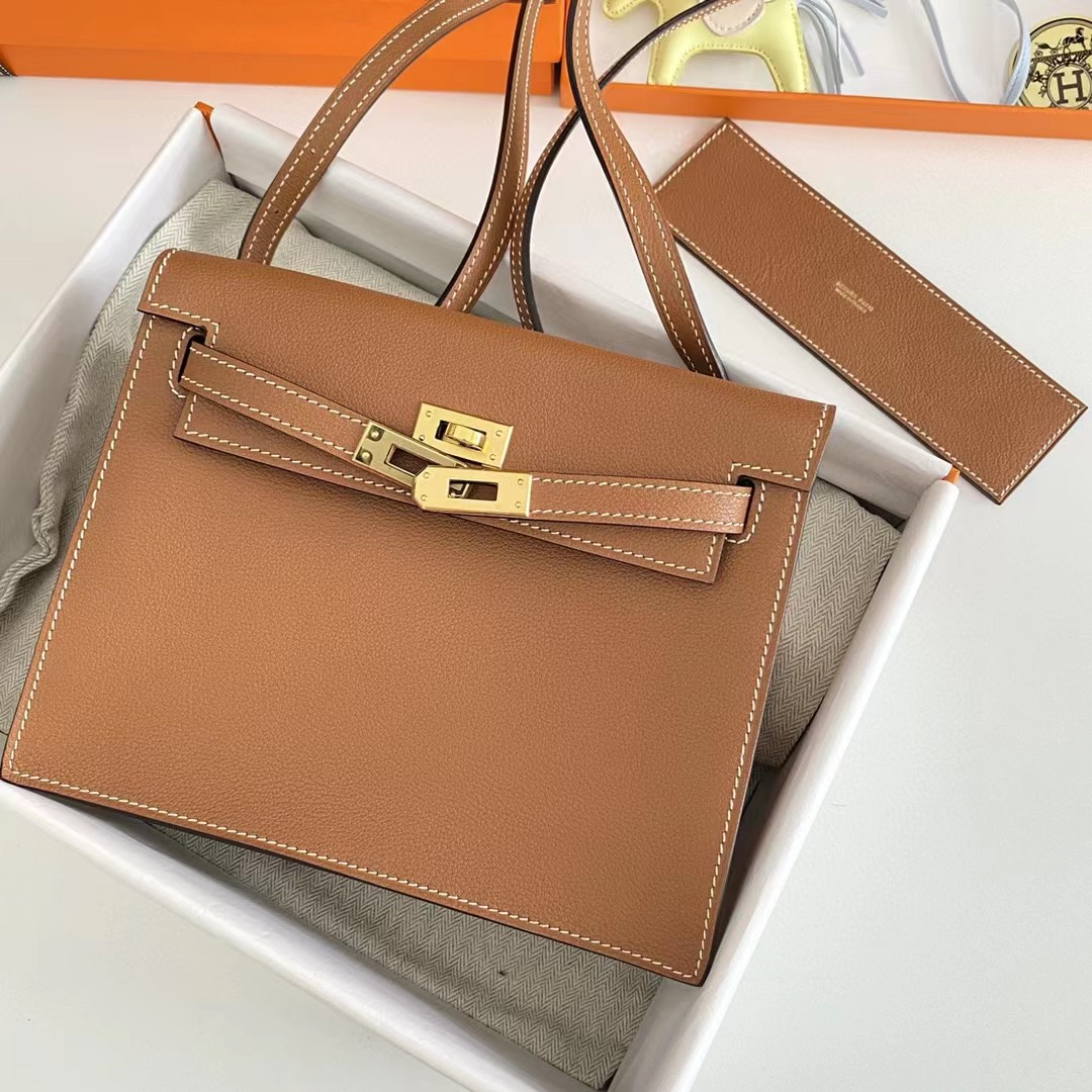 Hermes Kelly Mini Women Handbag(22-17-4cm ) - DopestKickz