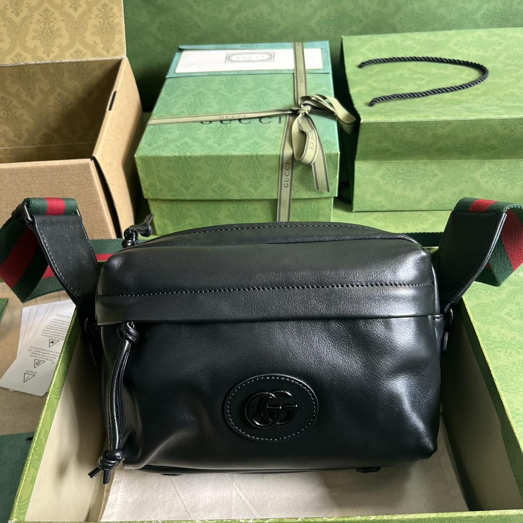 Gucci Shoulder Bag With Tonal Double G(23.5-15.5-8cm) - DopestKickz