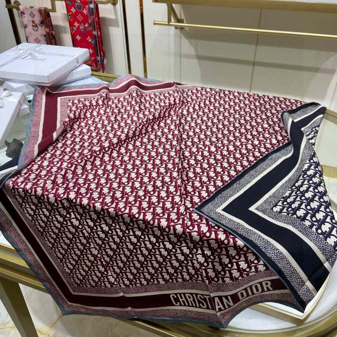 Dior Oblique Diortwin 90 Square Scarf  - DopestKickz