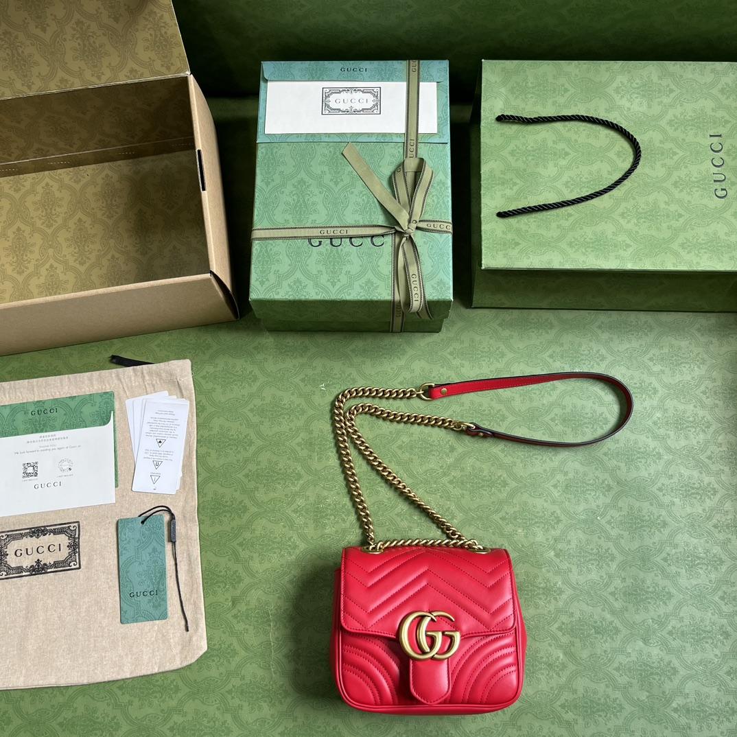 Gucci GG Marmont Mini Shoulder Bag(18-15-8cm) - DopestKickz