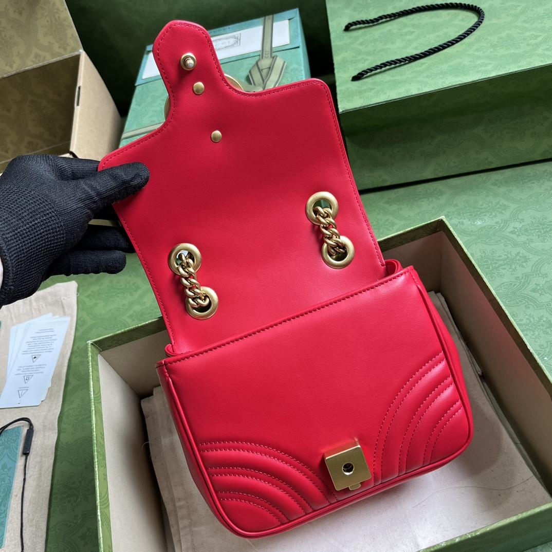 Gucci GG Marmont Mini Shoulder Bag(18-15-8cm) - DopestKickz