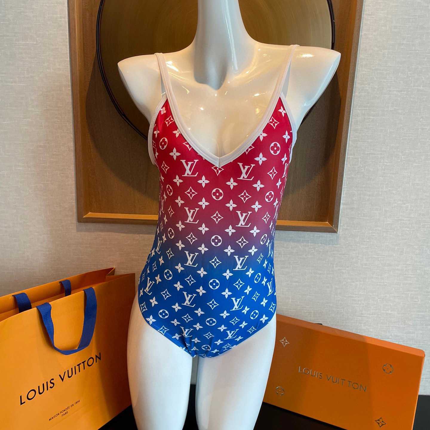 Louis Vuitton Monogram Gradient Cut-Out One-Piece Swimsuit - DopestKickz