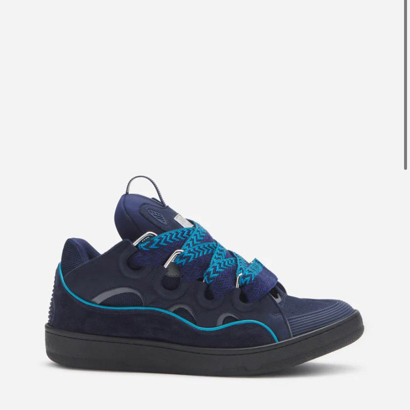 Lanvin Leather Curb Sneakers - DopestKickz