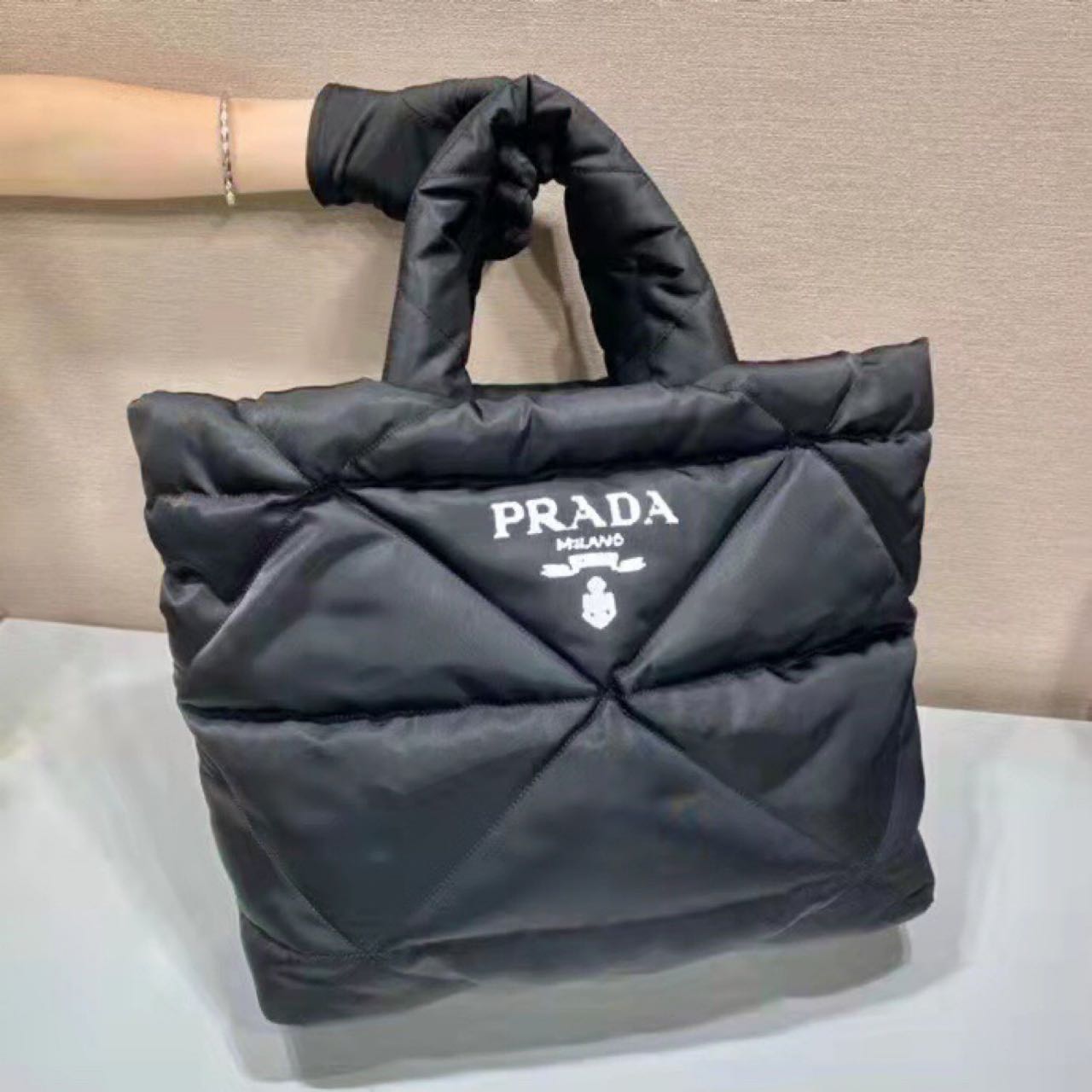Prada Padded Re-Nylon Tote Bag - DopestKickz