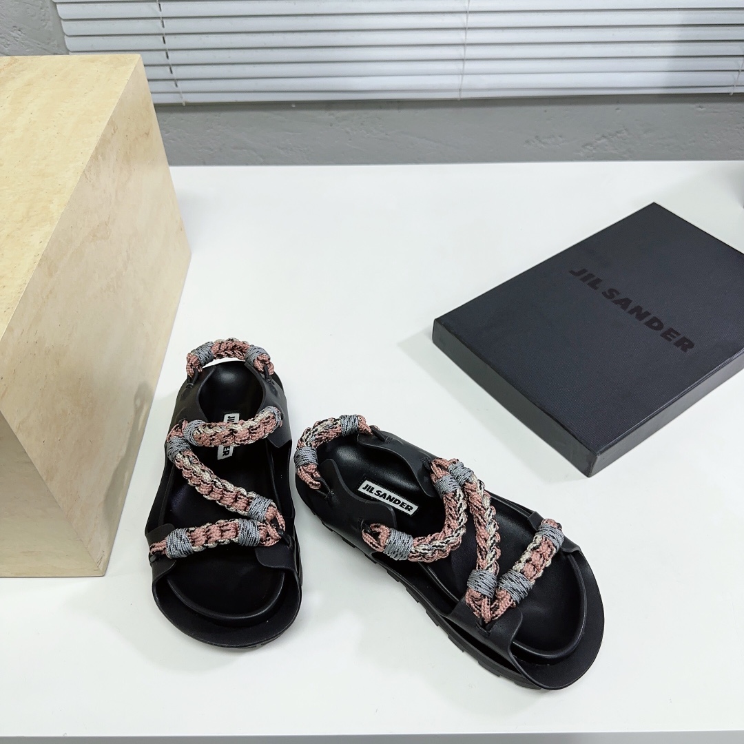 JIl Sander Leather Sandals - DopestKickz