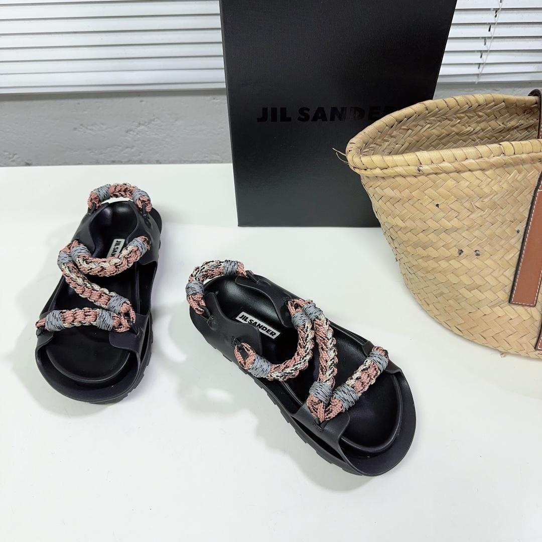 JIl Sander Leather Sandals - DopestKickz