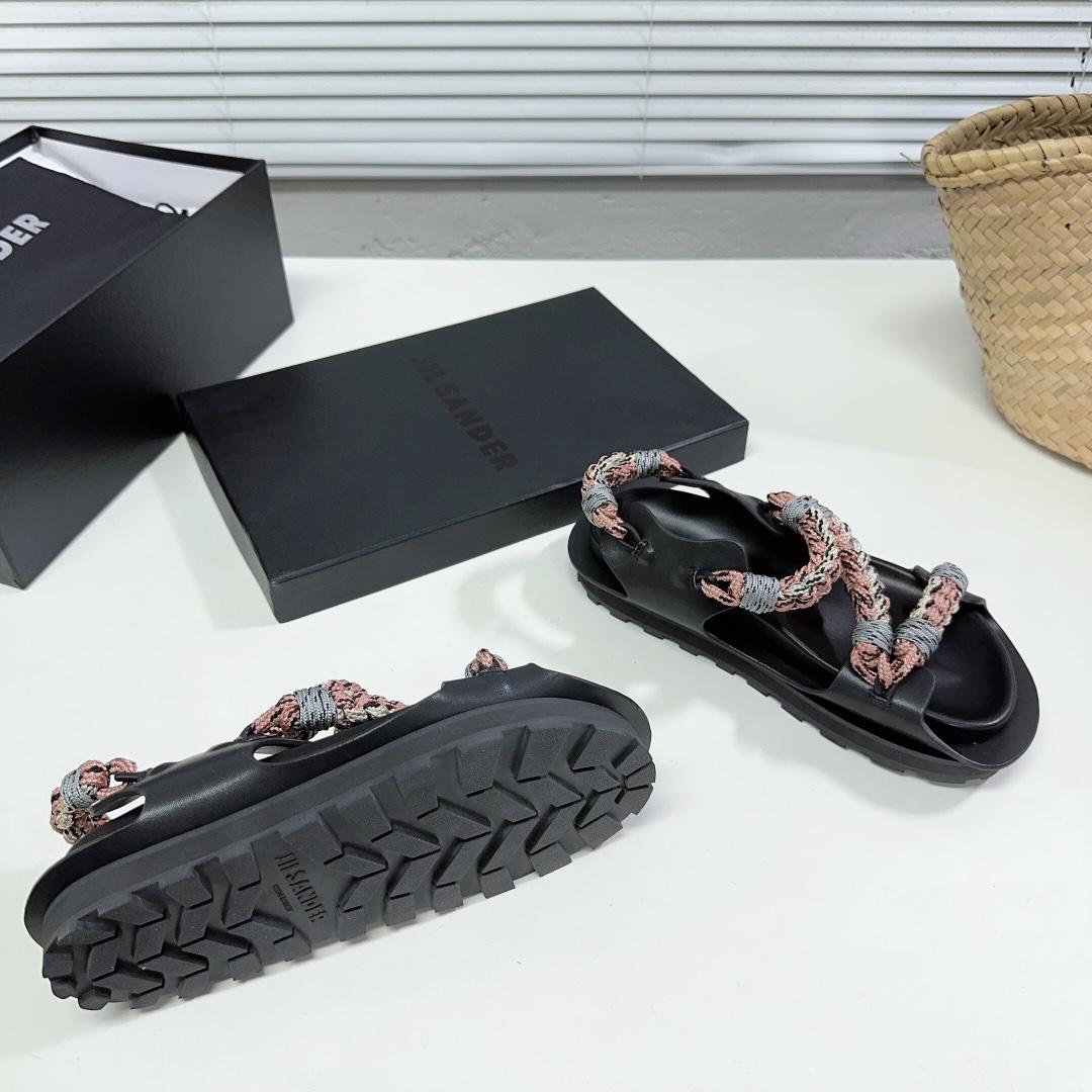 JIl Sander Leather Sandals - DopestKickz