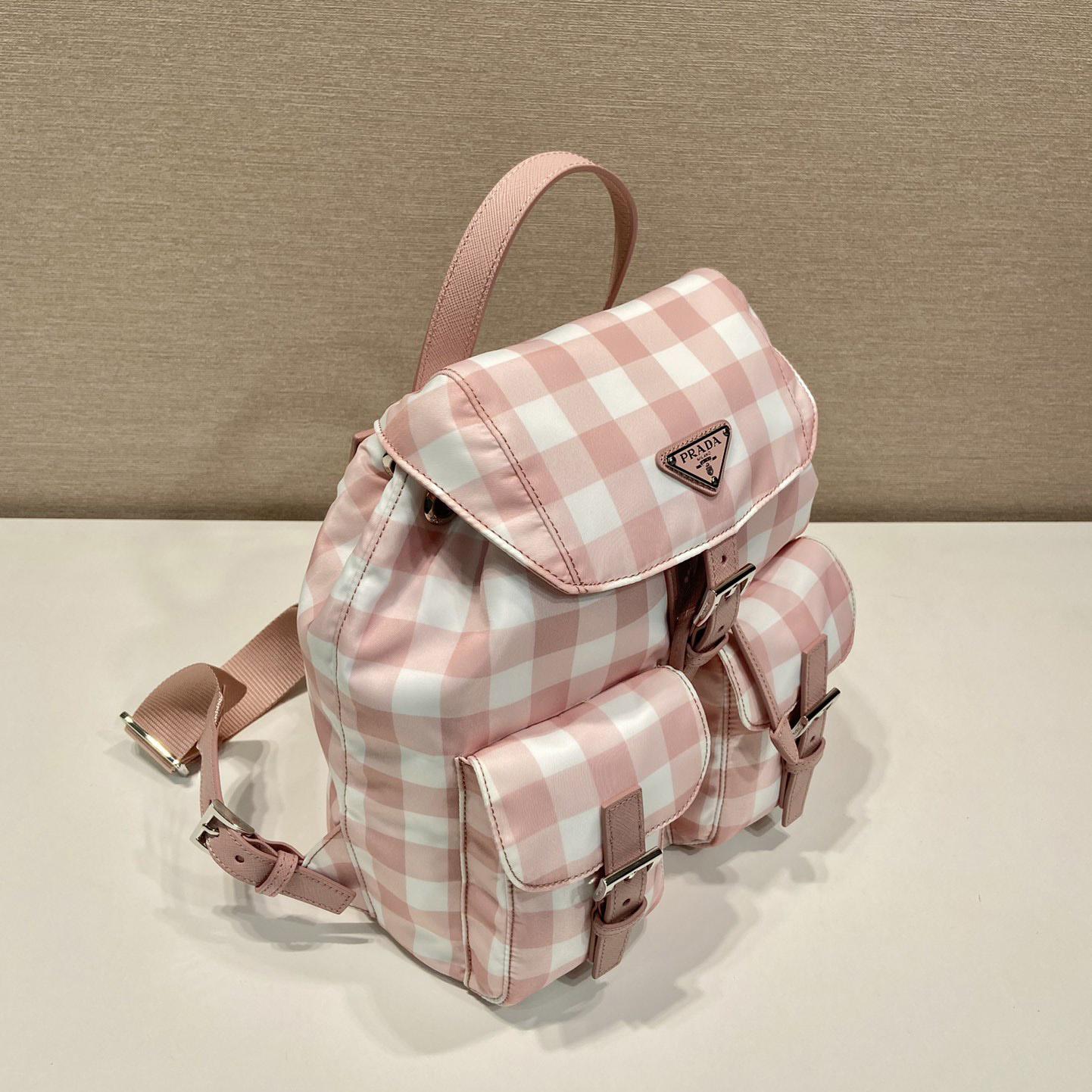 Prada Small Printed Re-Nylon Backpack - DopestKickz