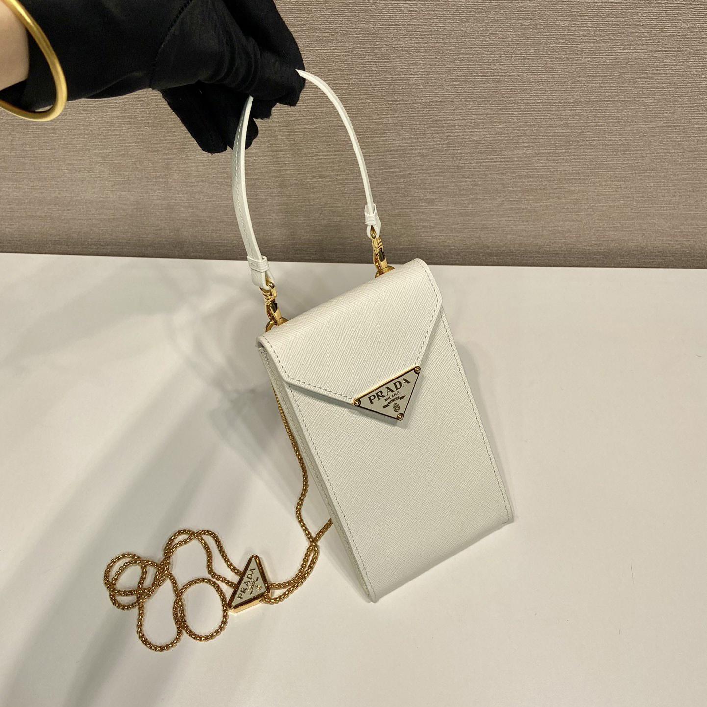 Prada Saffiano Leather Mini-Bag - DopestKickz