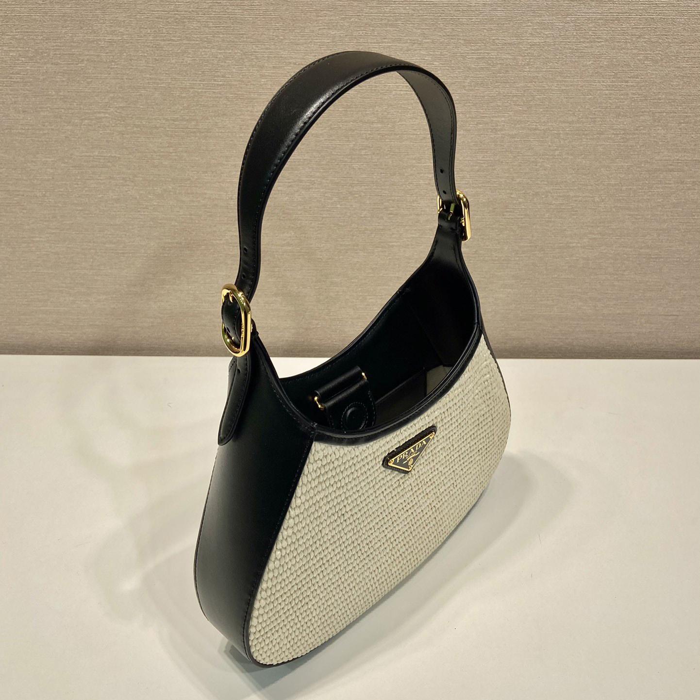 Prada Fabric And Leather Shoulder Bag - DopestKickz