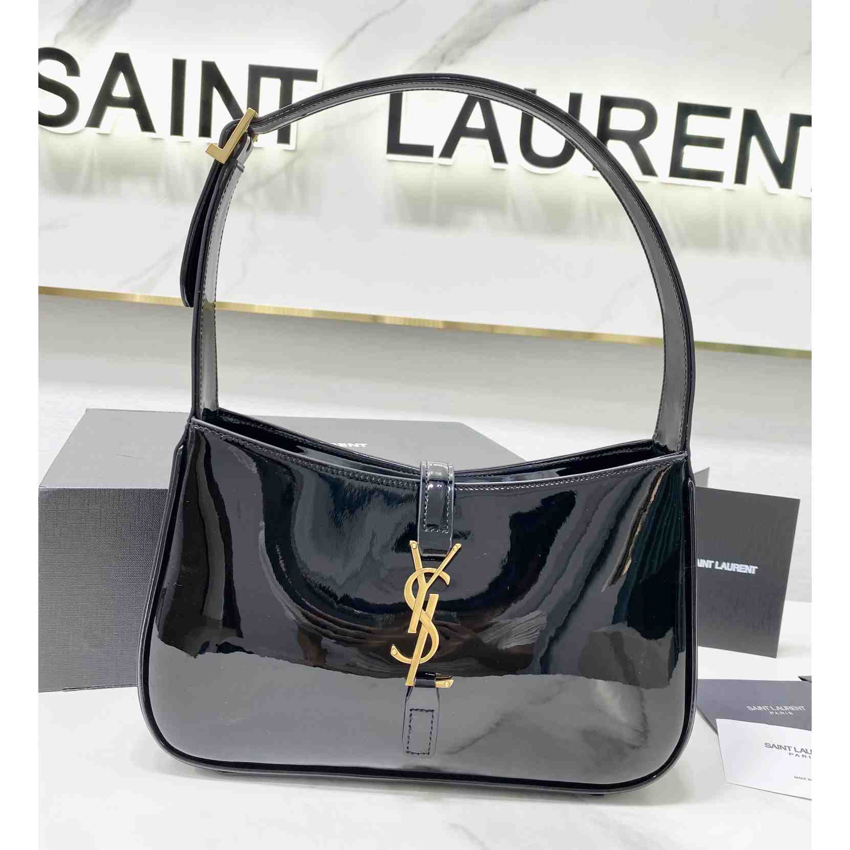 Saint Laurent Le 5 À 7 In Patent Leather - DopestKickz