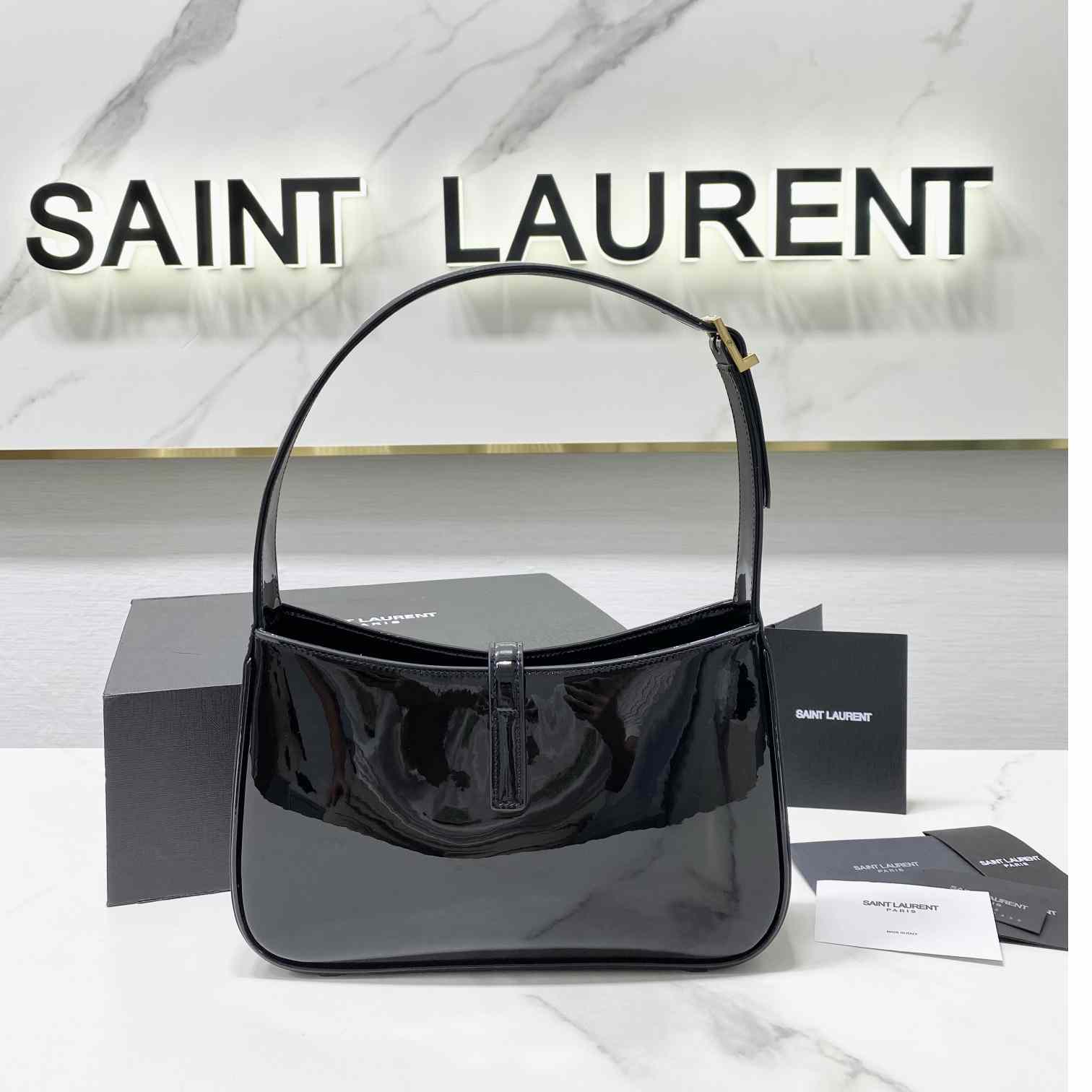 Saint Laurent Le 5 À 7 In Patent Leather - DopestKickz