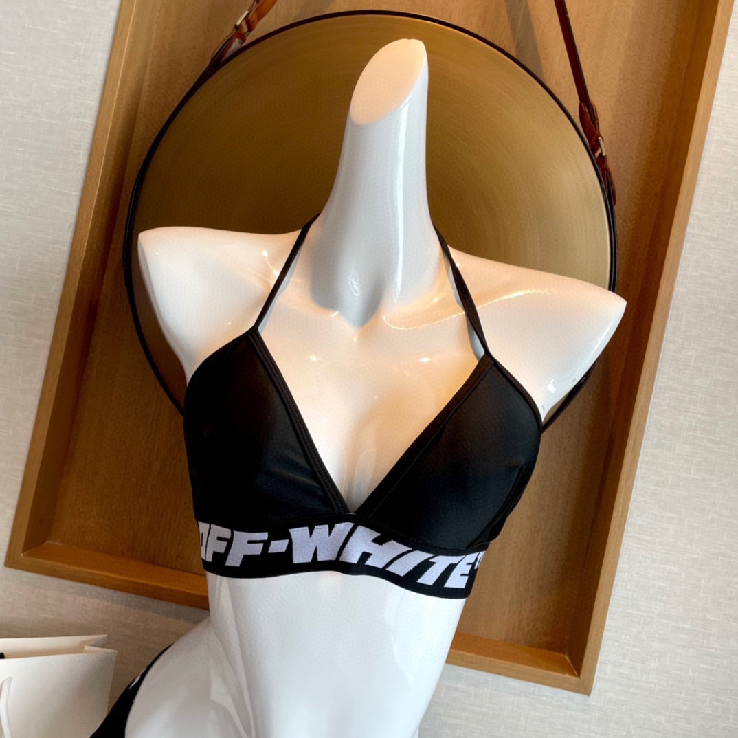 Off-White c/o Virgil Abloh Women's Black Two-piece Swimsuit - DopestKickz