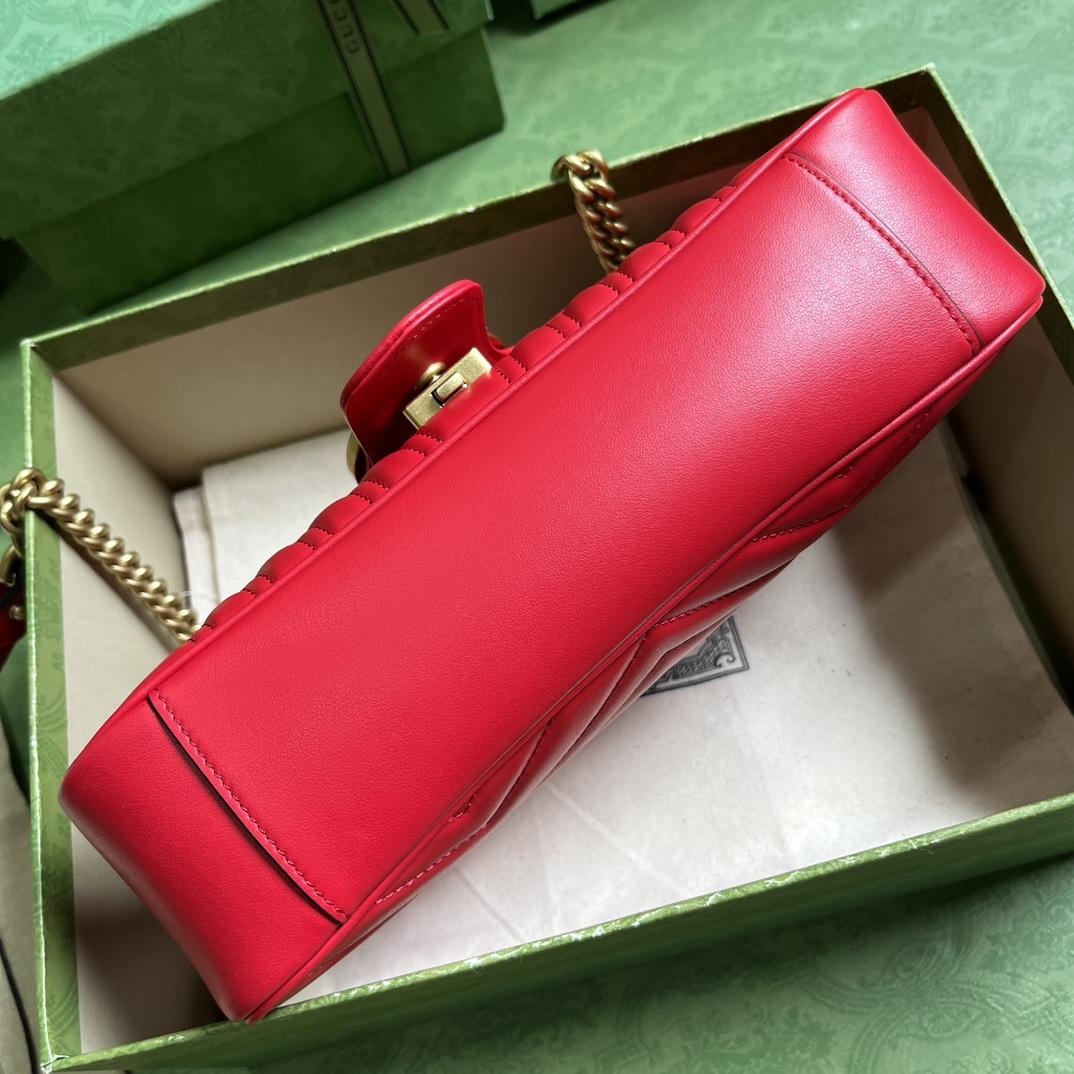 Gucci GG Marmont Small Shoulder Bag(26*15*7cm)   - DopestKickz